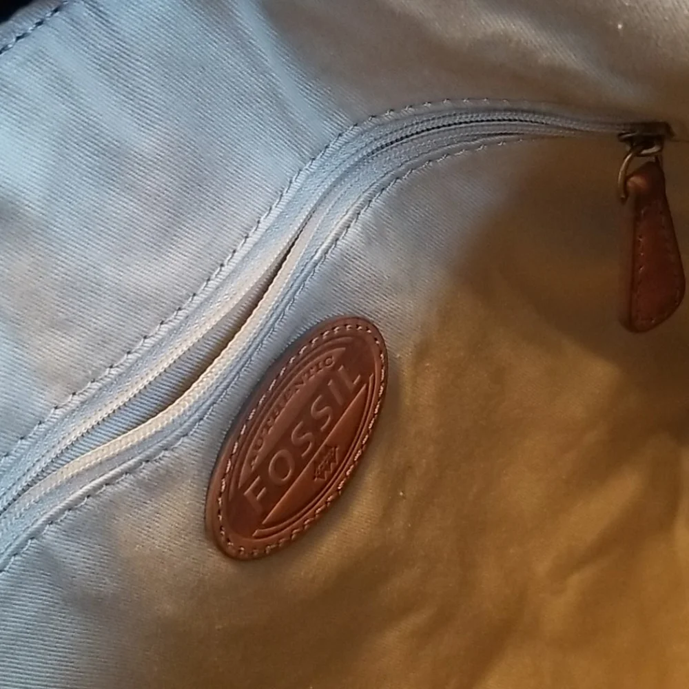 Fossil Hobo Bag Genuine Leather Purse Y2K Handbag